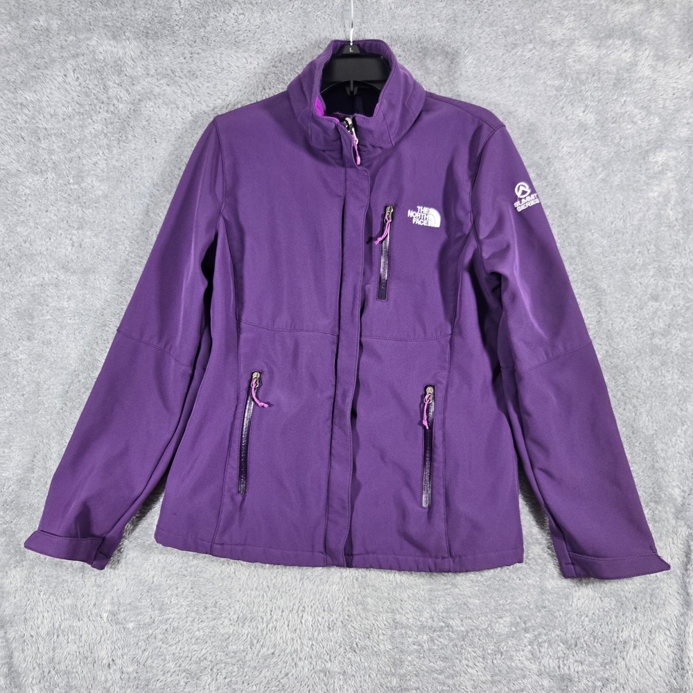 The North Face Summit Series Purple Softshell Fleece Lined Jacket Womens Large